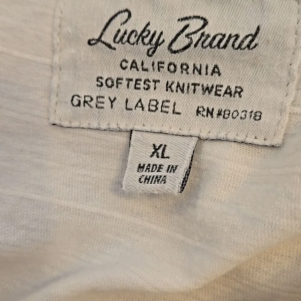 Lucky Brand Death Valley Cream Short Sleeve Tee with Retro Graphic - Picture 4 of 4